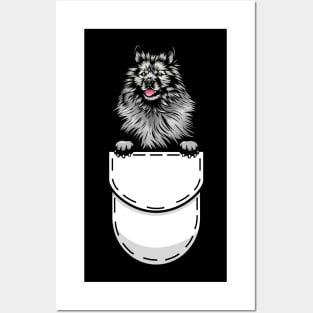 Funny Keeshond Pocket Dog Posters and Art